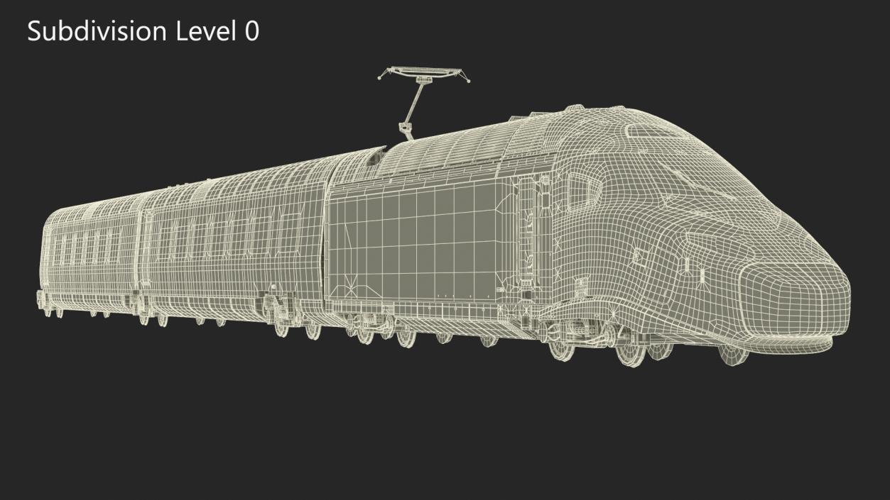 3D Train Amtrak Alstom Avelia Liberty Rigged