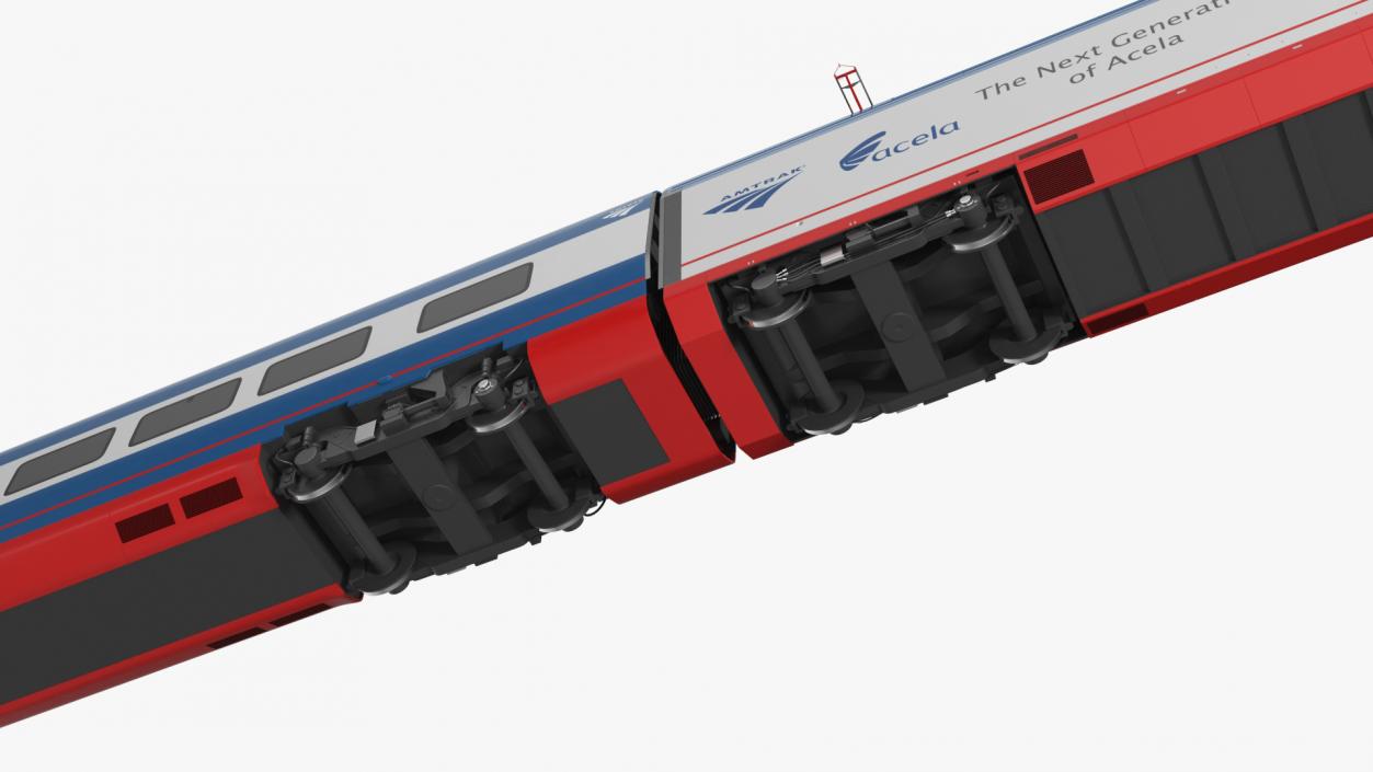 3D Train Amtrak Alstom Avelia Liberty Rigged