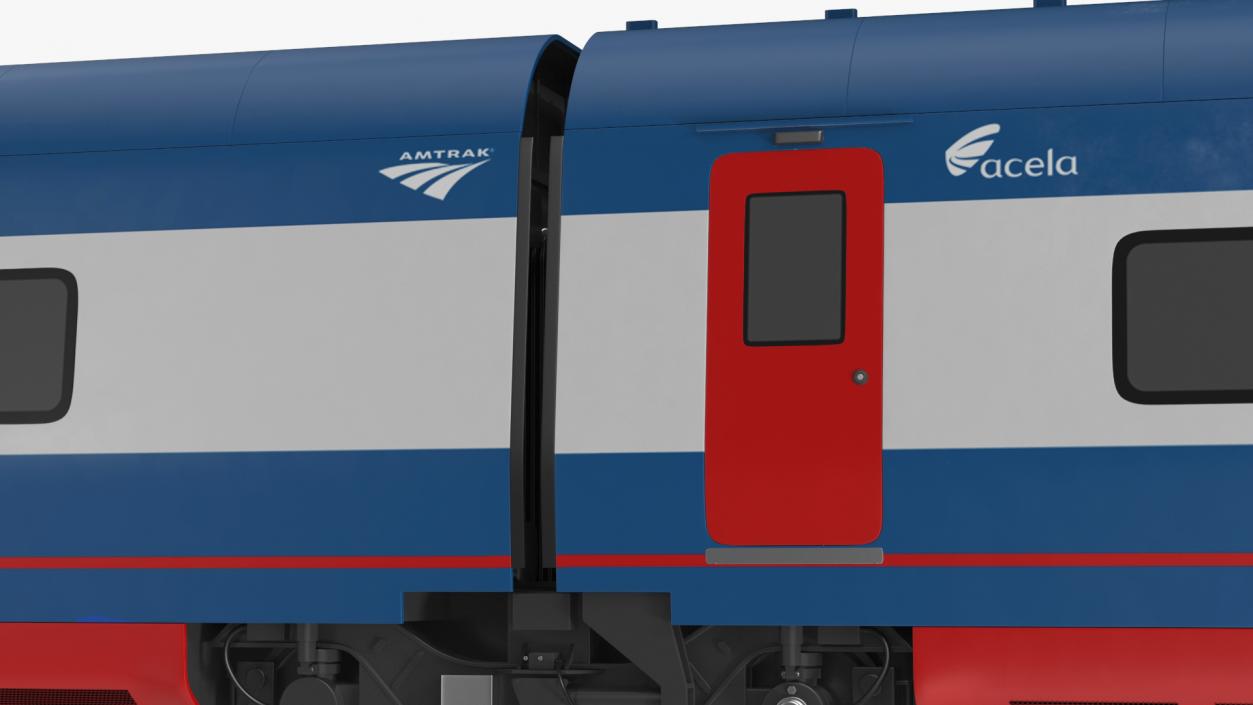 3D Train Amtrak Alstom Avelia Liberty Rigged