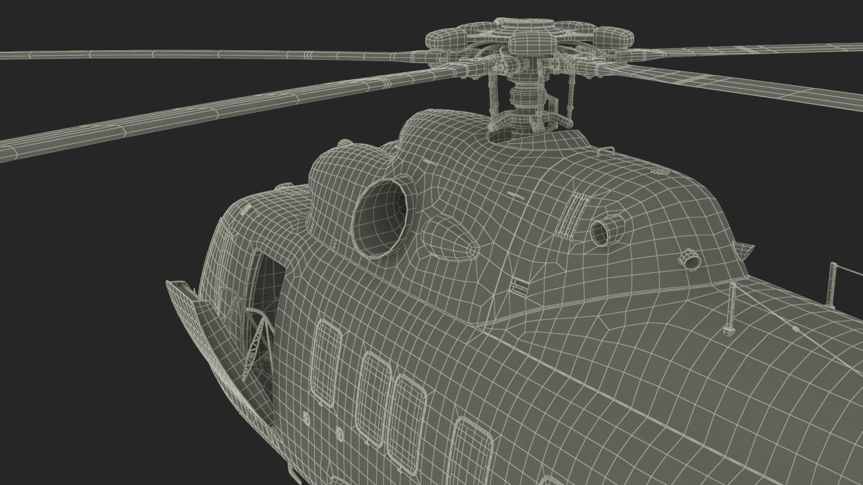 3D Russian Helicopter Gazprom MI-171 A3 Rigged model