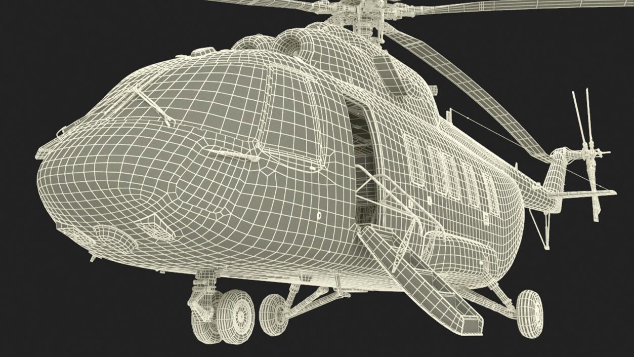 3D Russian Helicopter Gazprom MI-171 A3 Rigged model