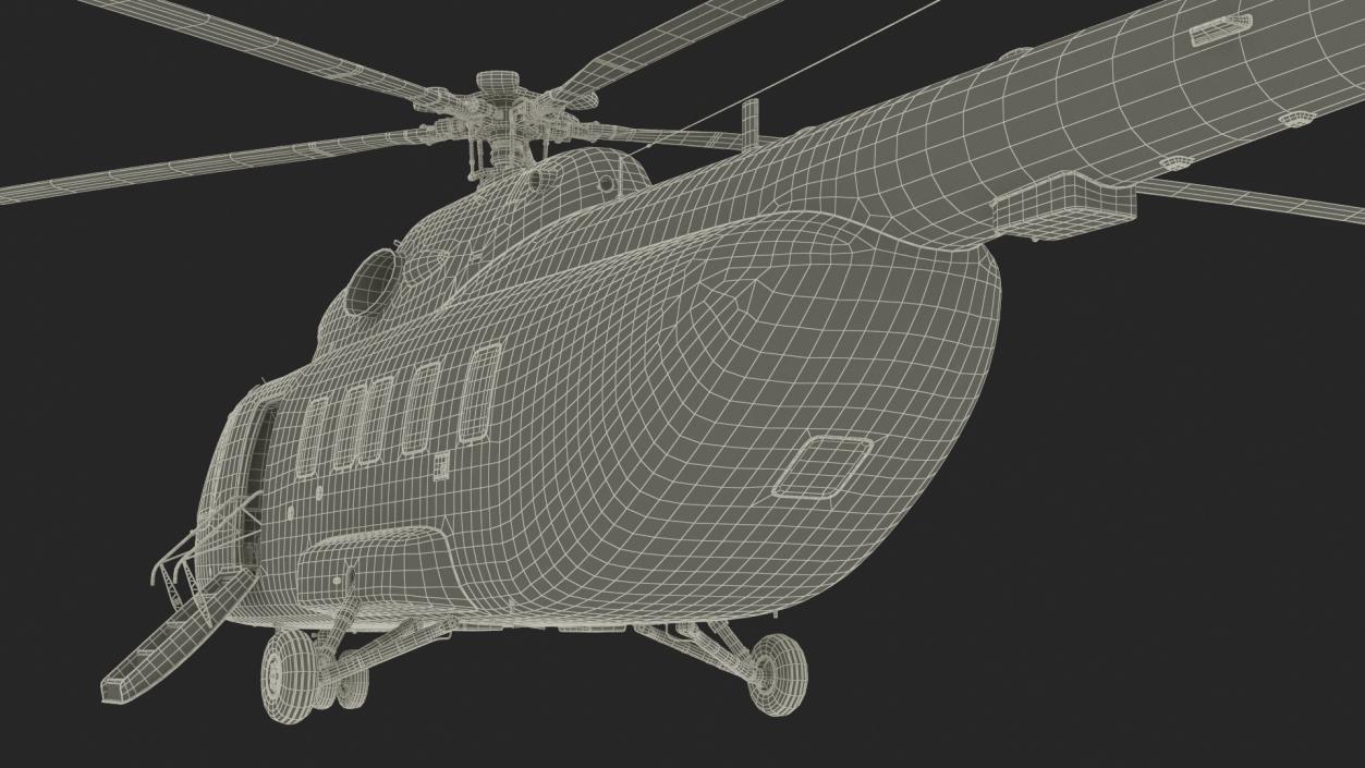 3D Russian Helicopter Gazprom MI-171 A3 Rigged model