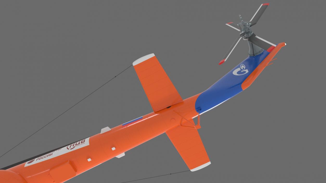 3D Russian Helicopter Gazprom MI-171 A3 Rigged model