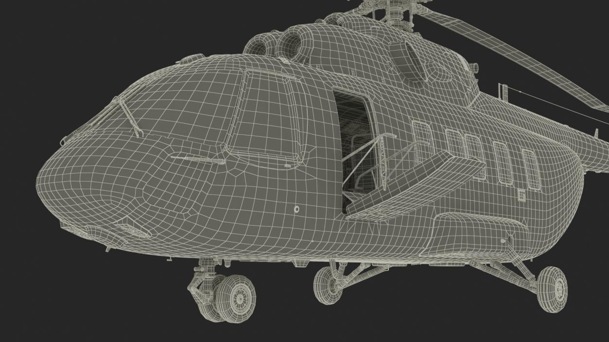 3D Russian Helicopter Gazprom MI-171 A3 Rigged model