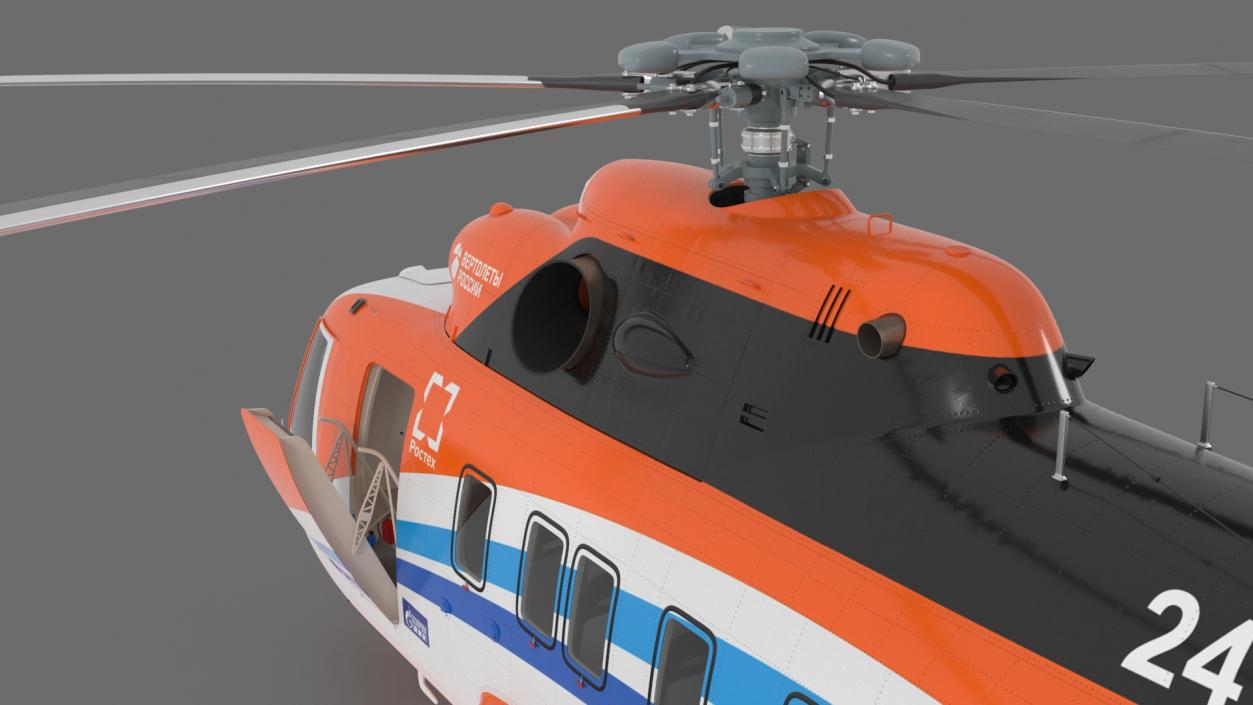 3D Russian Helicopter Gazprom MI-171 A3 Rigged model