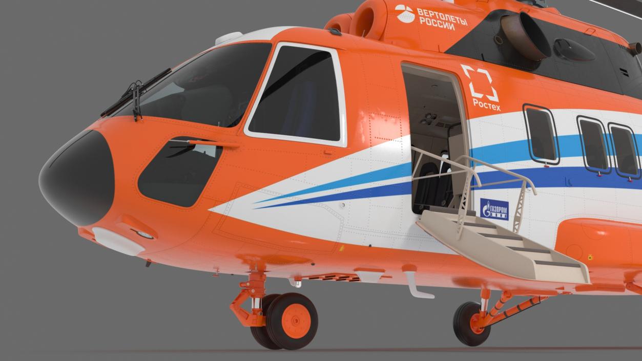 3D Russian Helicopter Gazprom MI-171 A3 Rigged model