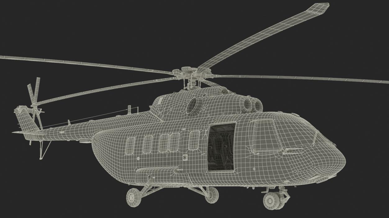 3D Russian Helicopter Gazprom MI-171 A3 Rigged model