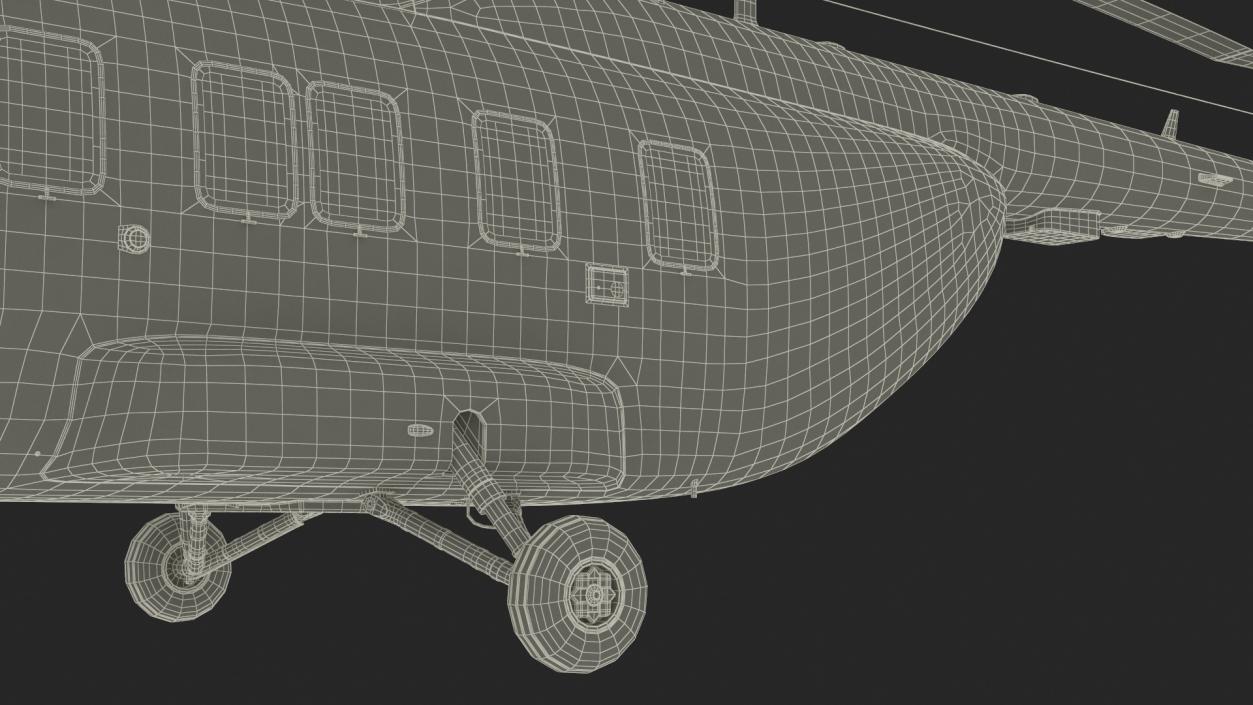 3D Russian Helicopter Gazprom MI-171 A3 Rigged model