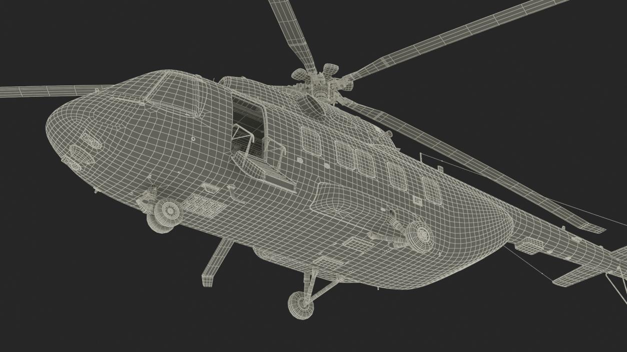 3D Russian Helicopter Gazprom MI-171 A3 Rigged model