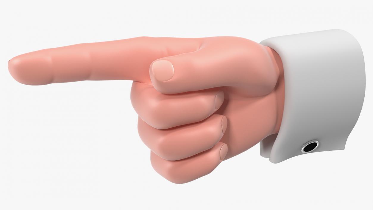 3D Cartoon Man Hand Pointing Gesture model