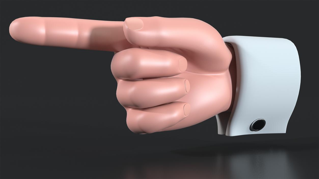 3D Cartoon Man Hand Pointing Gesture model