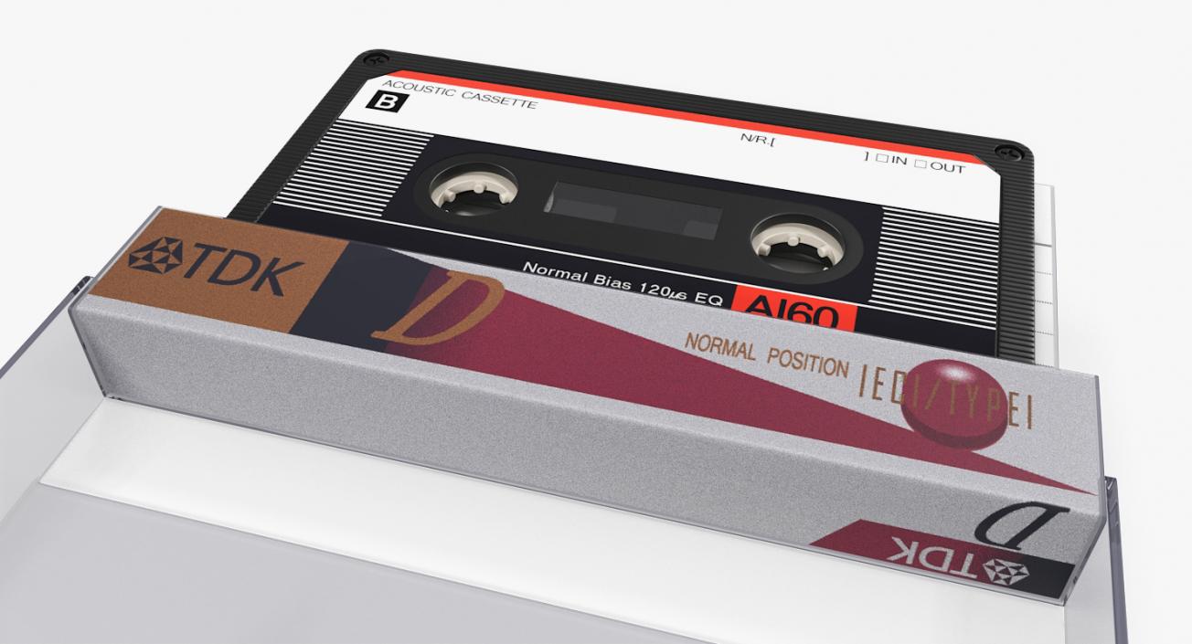 3D Audio Cassette Tape with Box model