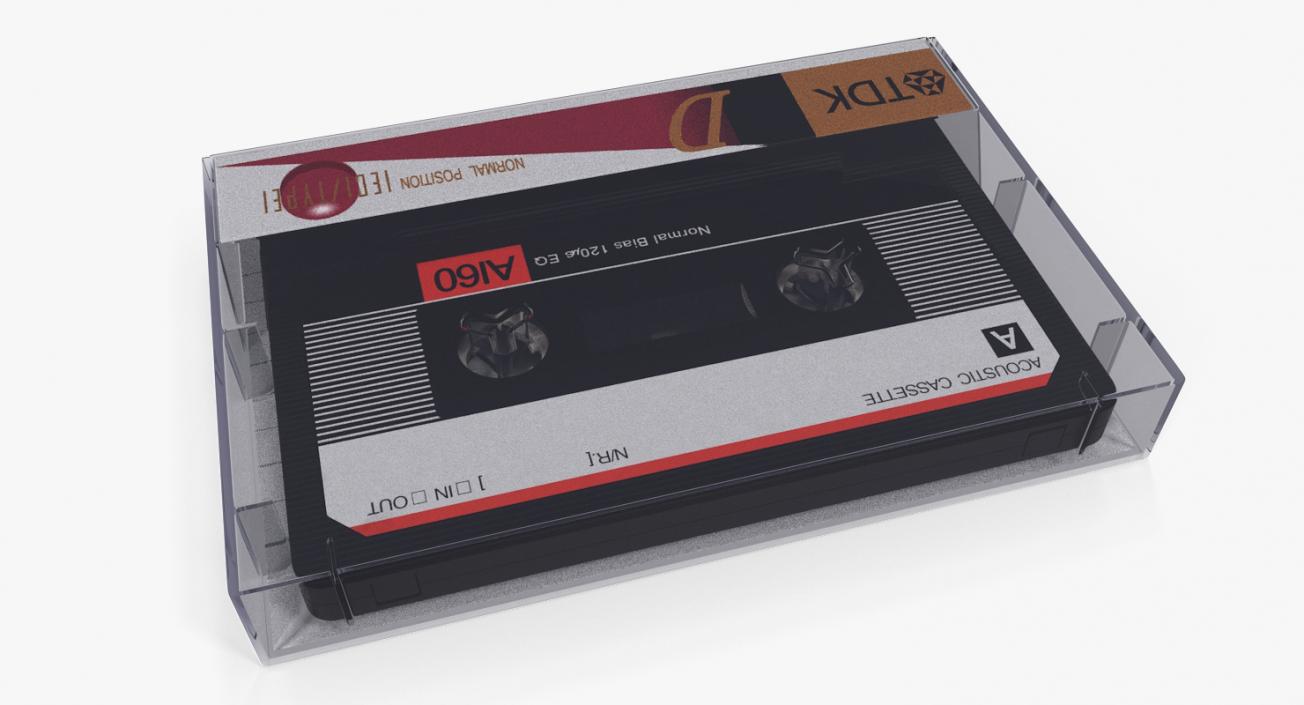 3D Audio Cassette Tape with Box model