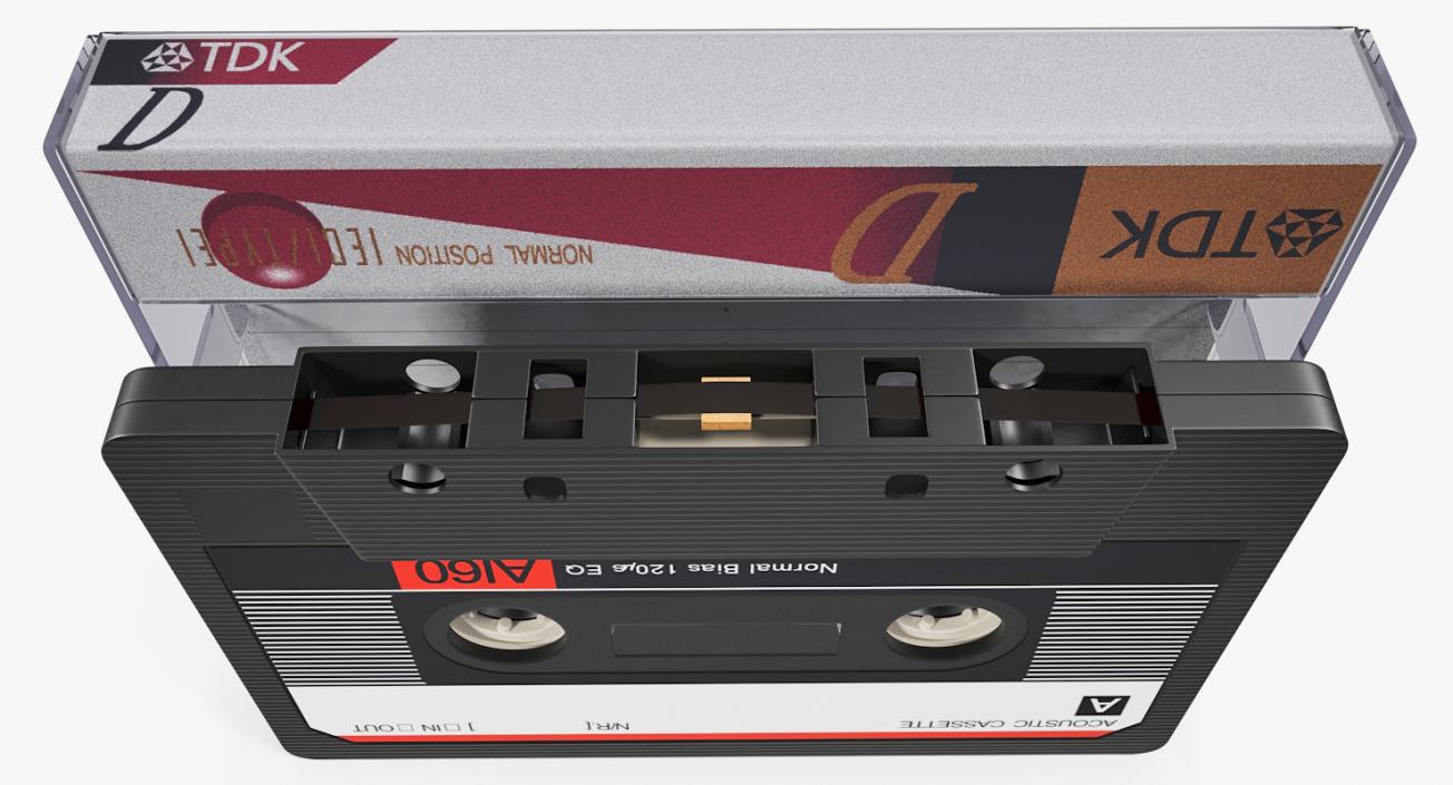 3D Audio Cassette Tape with Box model