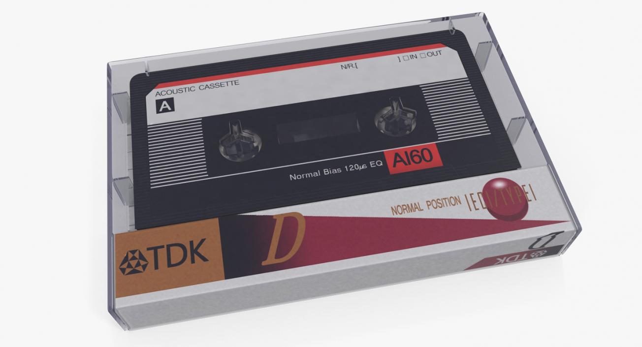 3D Audio Cassette Tape with Box model