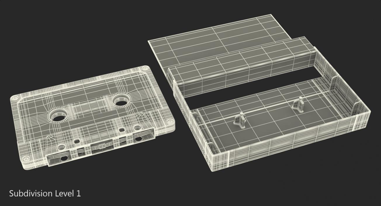 3D Audio Cassette Tape with Box model