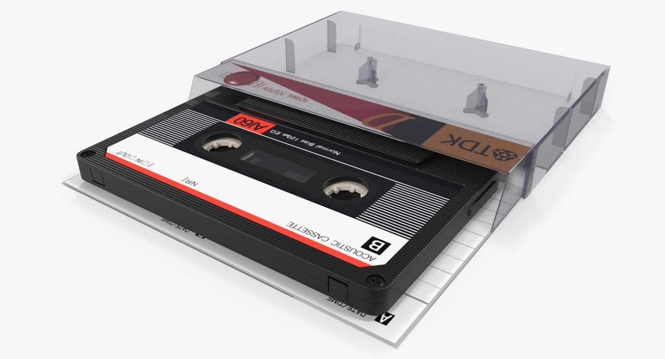 3D Audio Cassette Tape with Box model