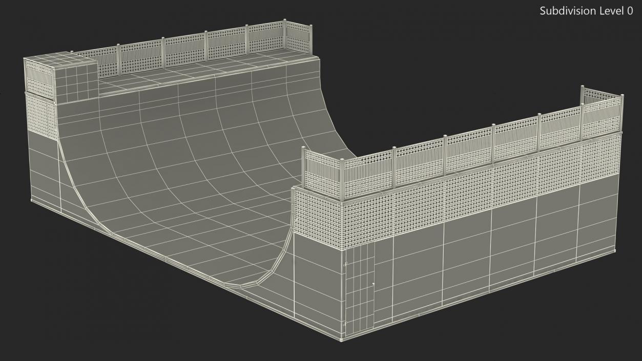 3D model Half Pipe Skate Ramp