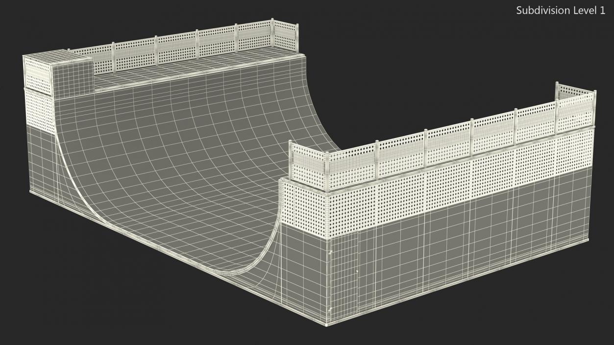 3D model Half Pipe Skate Ramp