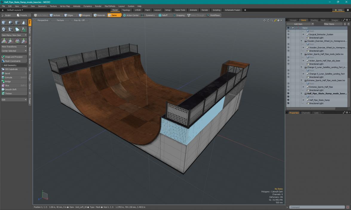 3D model Half Pipe Skate Ramp