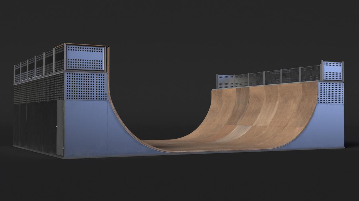 3D model Half Pipe Skate Ramp