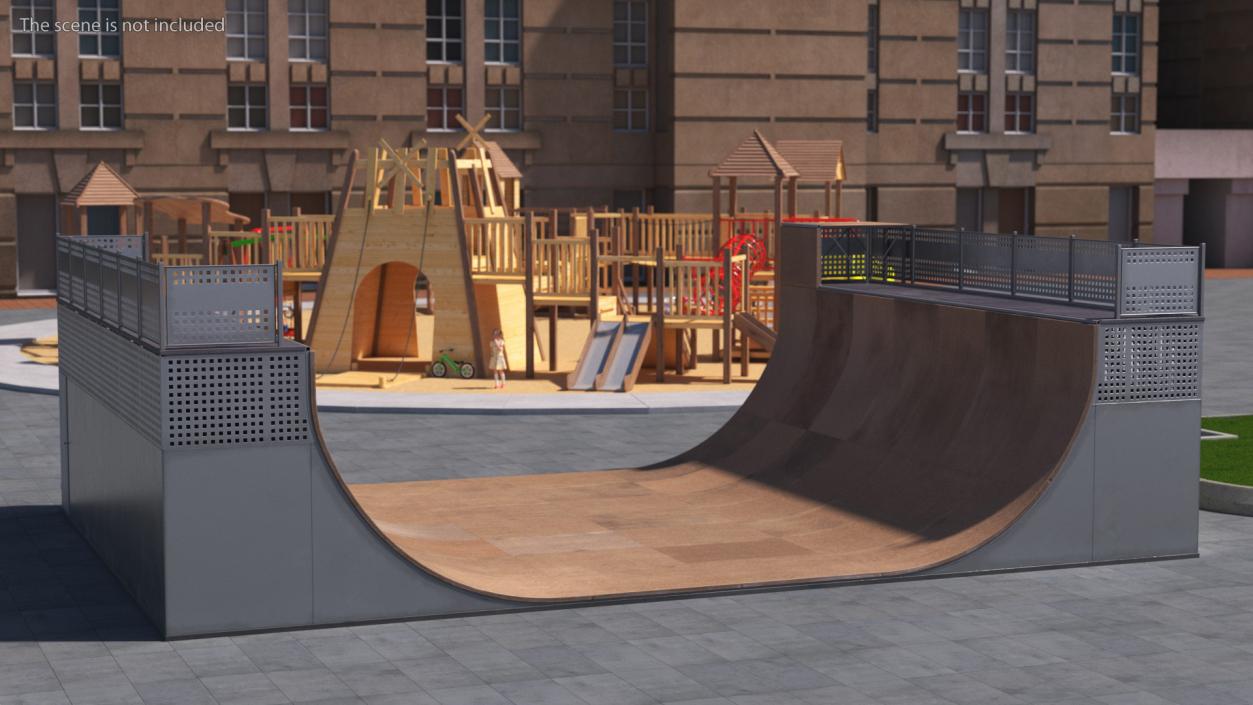 3D model Half Pipe Skate Ramp