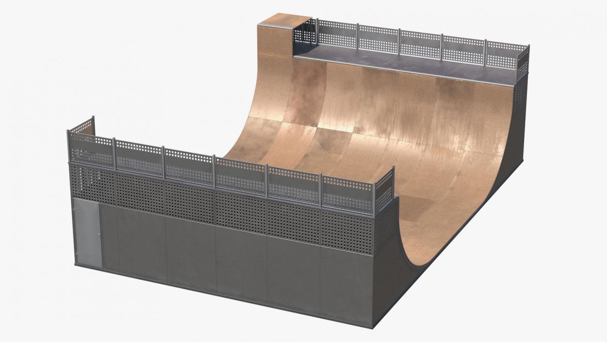 3D model Half Pipe Skate Ramp