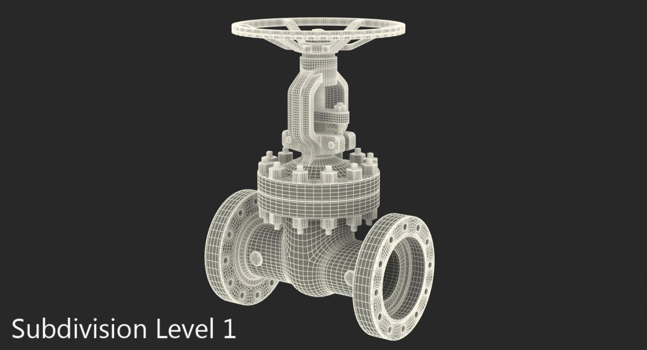 3D Wedge Gate Valve