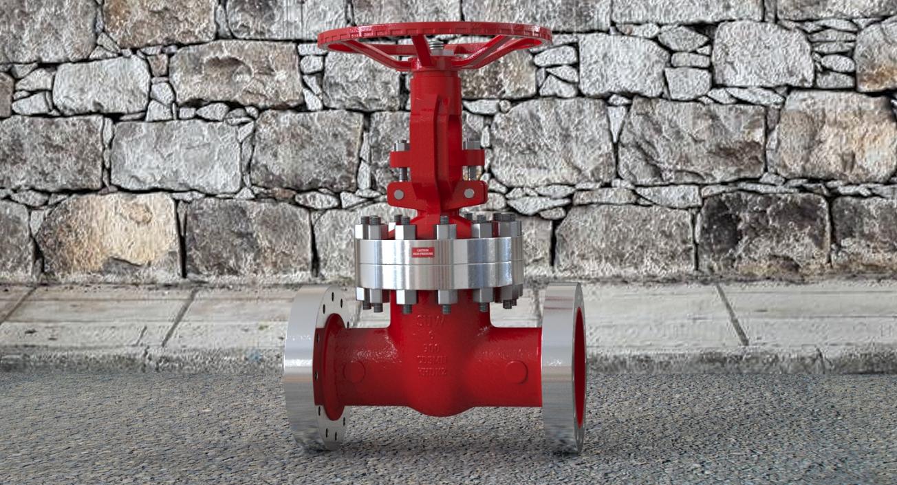 3D Wedge Gate Valve