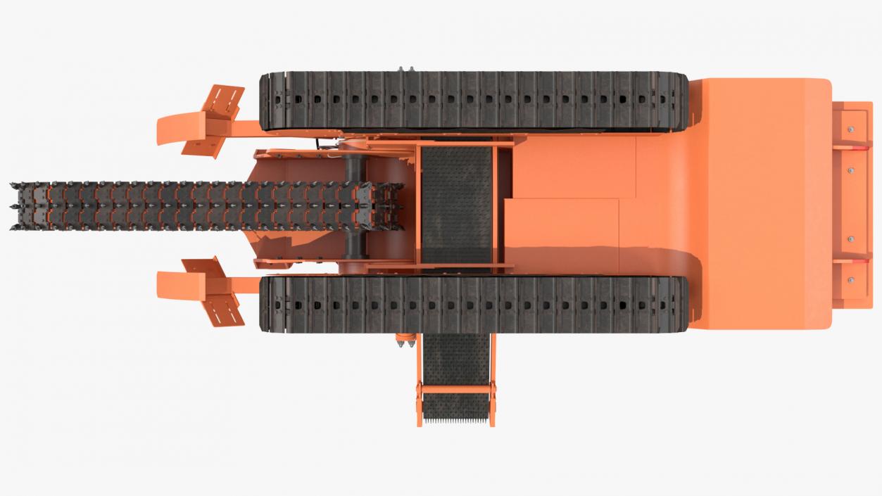 3D model Chainsaw Trencher Orange New Rigged