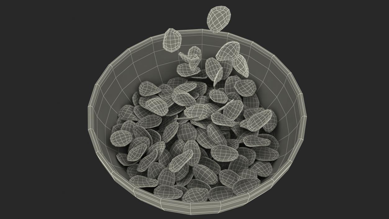 Corn Flakes Falling into Bowl 3D model