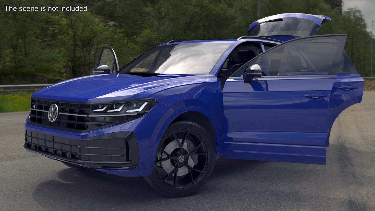 3D model Volkswagen Touareg 2024 Blue 2