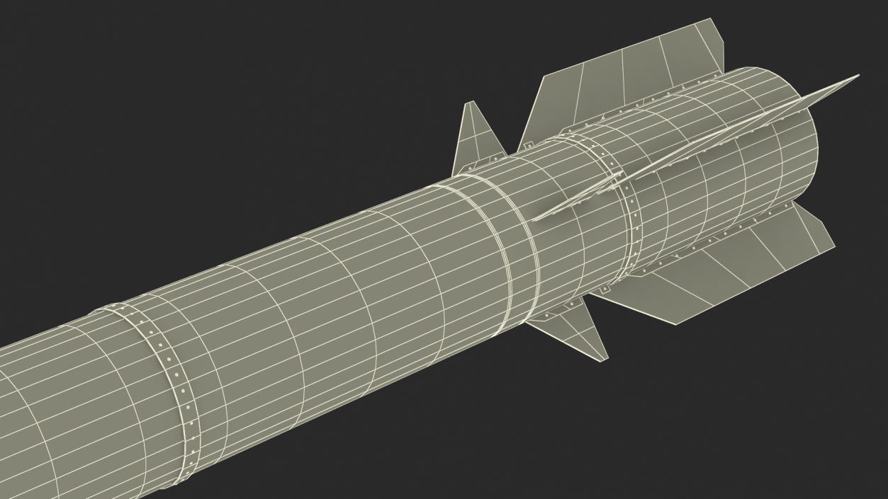 3D Fath-360 Compact Tactical Missile Grey model