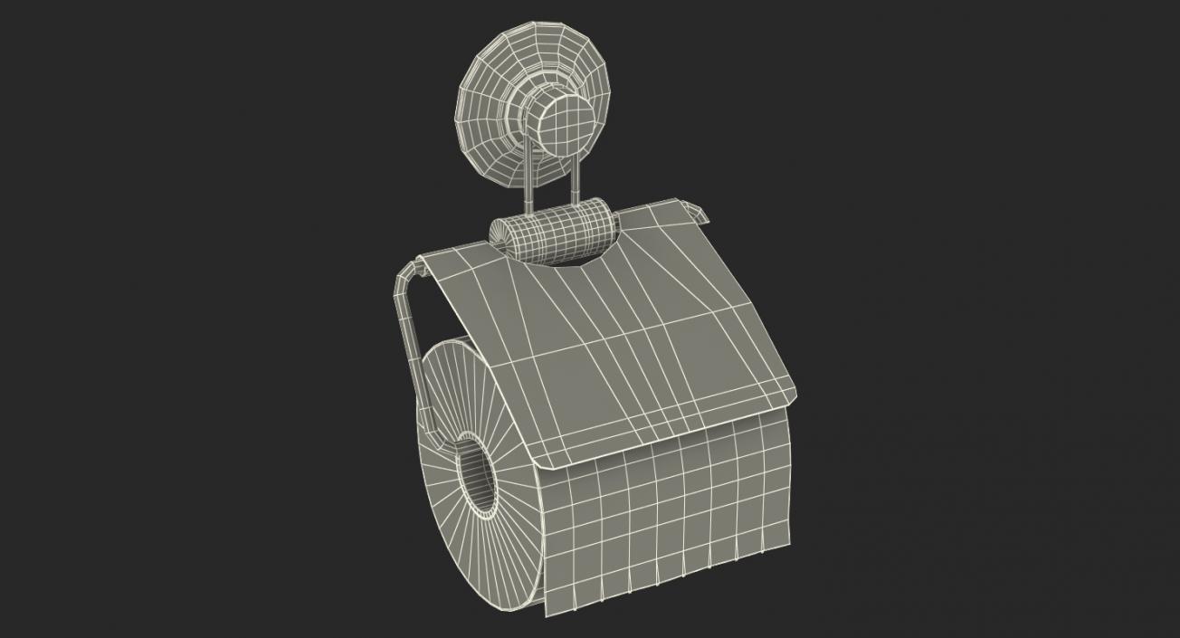 3D model Toilet Paper Holder with Paper