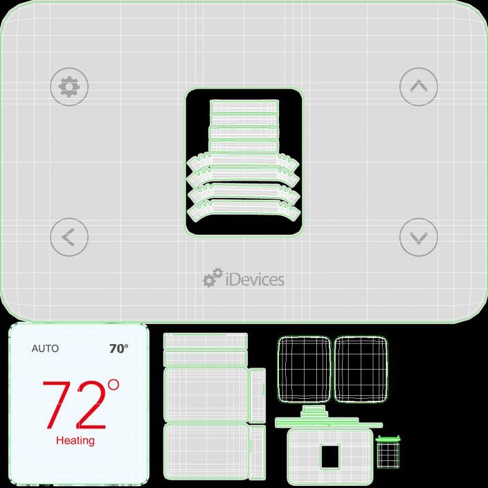 3D Apple HomeKit Idevices Thermostat model