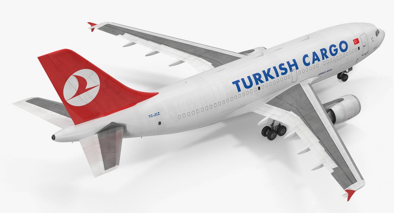 3D model Airbus A310-300F Cargo Aircraft Turkish Cargo