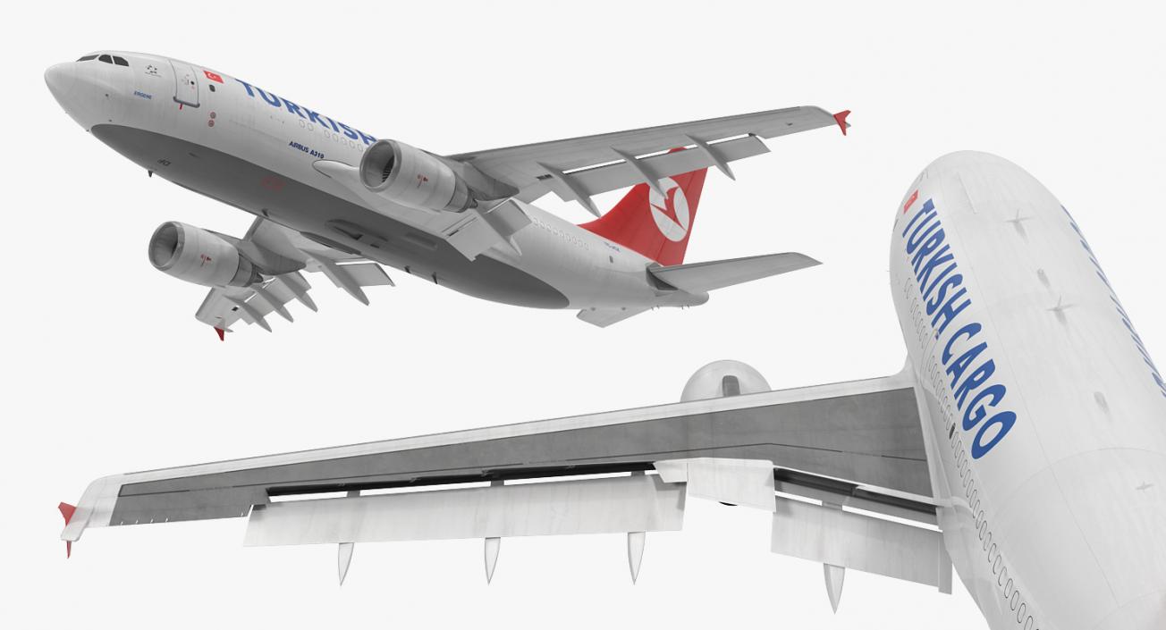 3D model Airbus A310-300F Cargo Aircraft Turkish Cargo