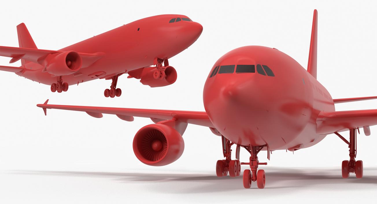 3D model Airbus A310-300F Cargo Aircraft Turkish Cargo