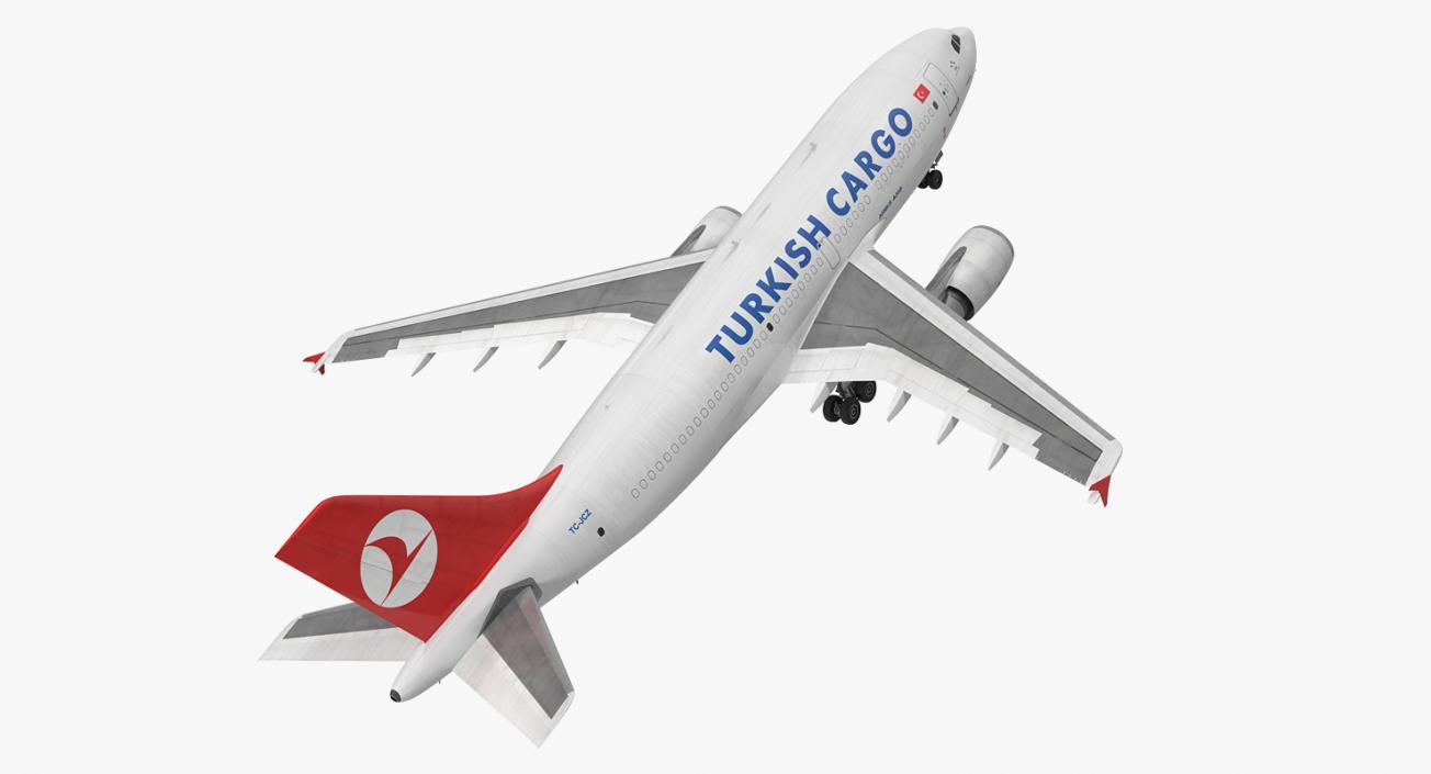 3D model Airbus A310-300F Cargo Aircraft Turkish Cargo