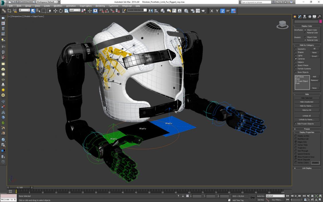 3D Modular Prosthetic Limbs Rigged