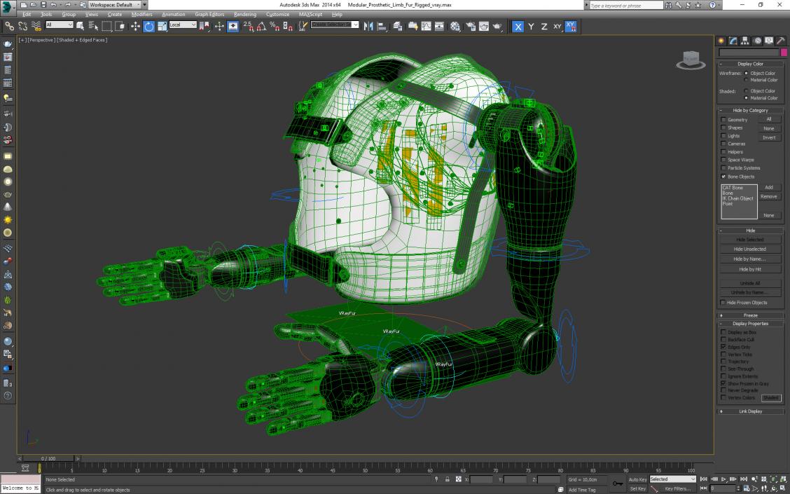 3D Modular Prosthetic Limbs Rigged