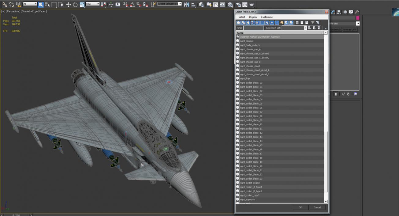 Multirole Fighter Eurofighter Typhoon 3D