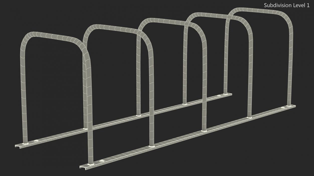 3D Metal Bicycle Rack model