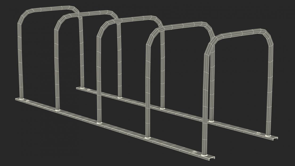 3D Metal Bicycle Rack model