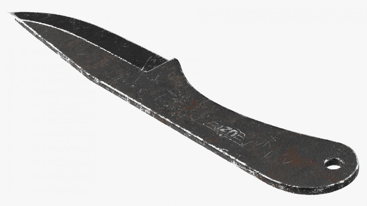 Fling Throwing Knife Old 3D model