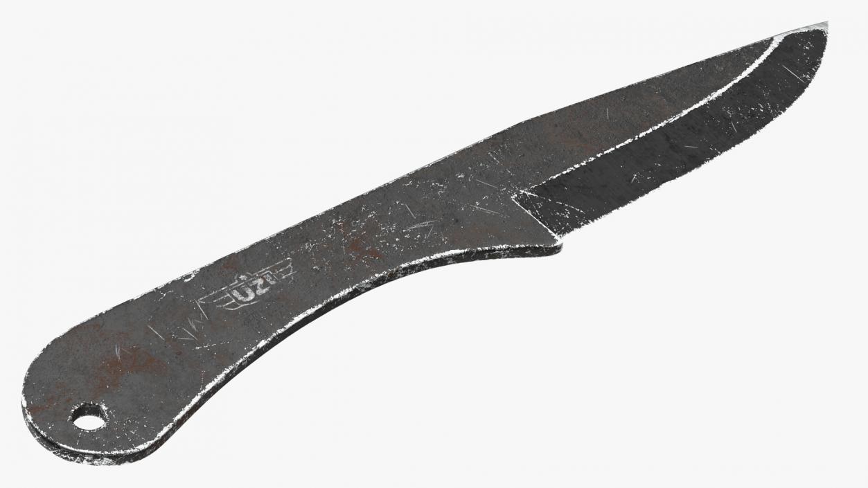 Fling Throwing Knife Old 3D model