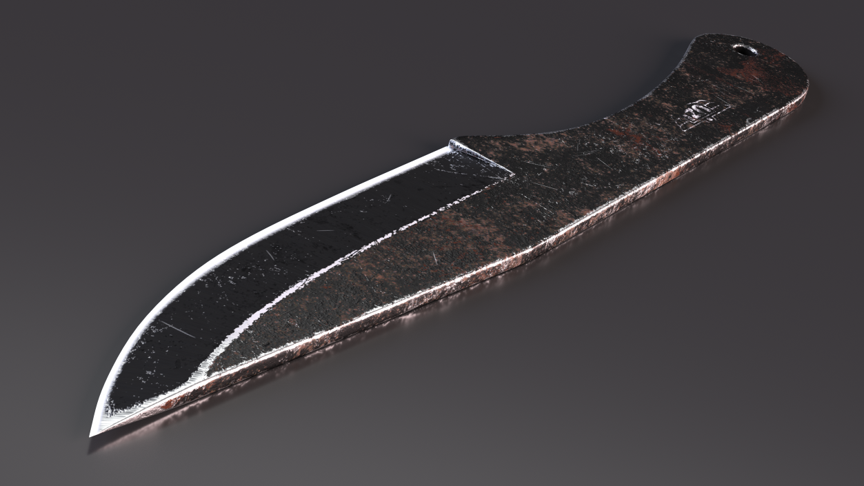 Fling Throwing Knife Old 3D model