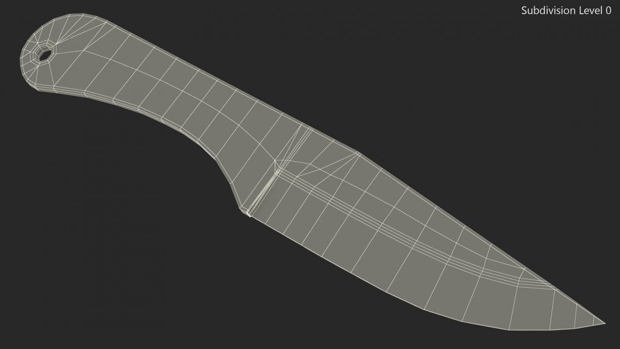 Fling Throwing Knife Old 3D model