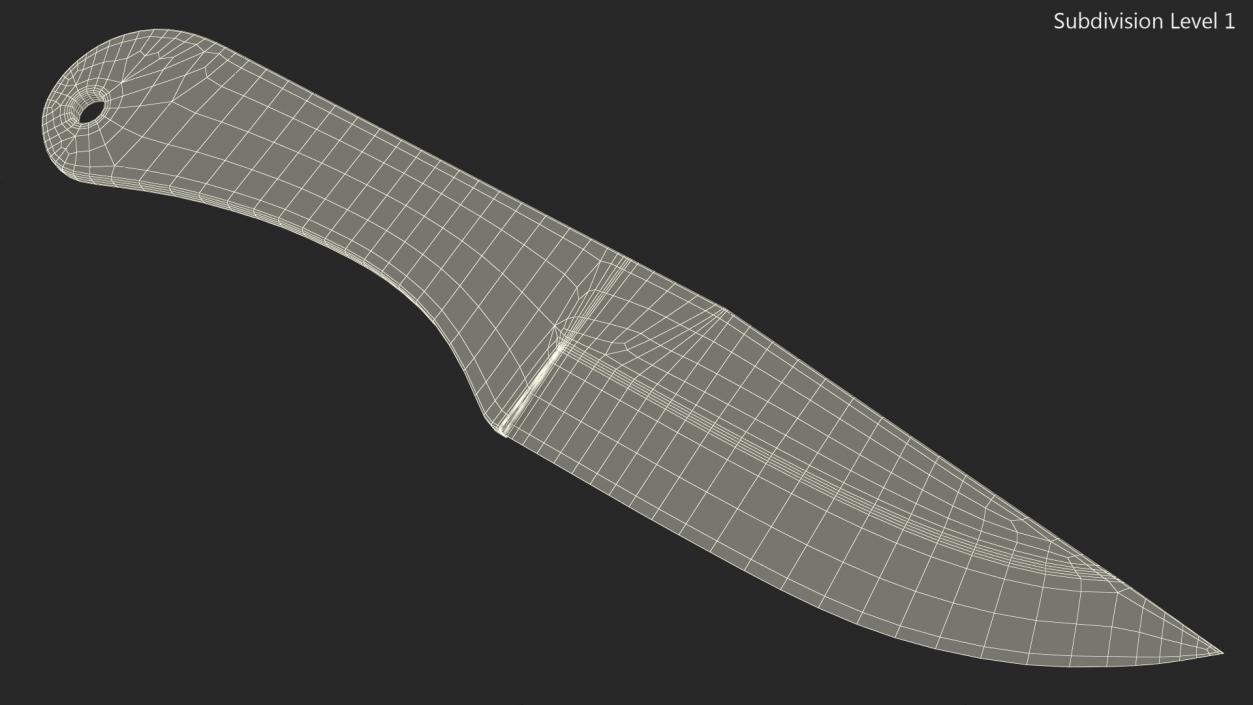 Fling Throwing Knife Old 3D model