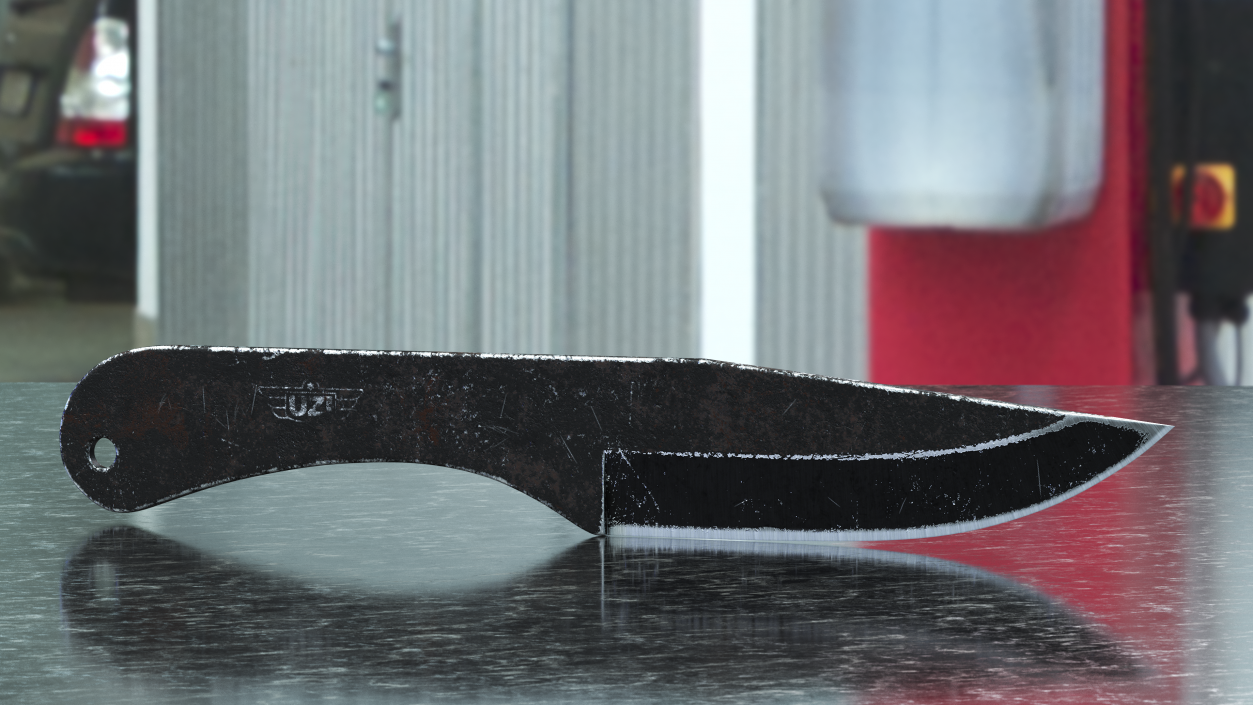 Fling Throwing Knife Old 3D model